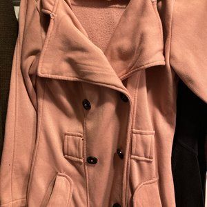Girls Blush Pink Pea Coat